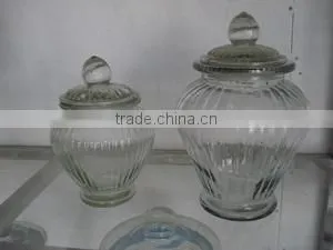 wholesale glass trinket jar with lids