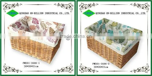 Hot sell wicker basket with lid