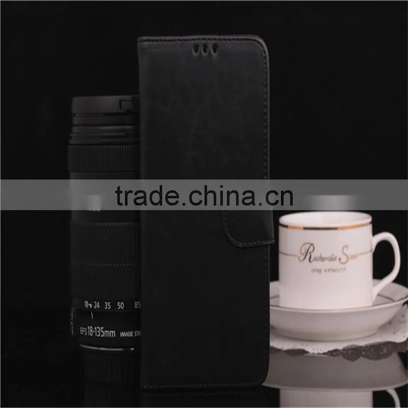 High quality crazy-horse PU card bumper/pocket cell phone case for Samsung