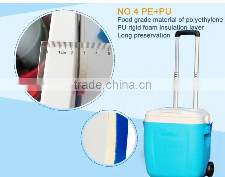 foldable rotomolded picnic cooler box with chairs and tables
