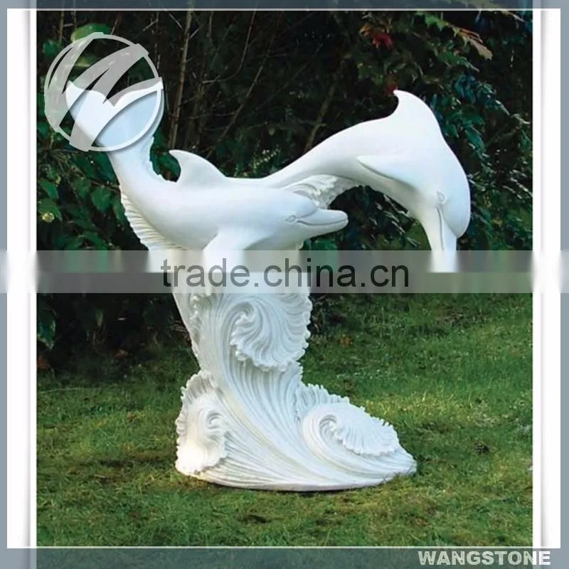 Life size dolphin stone carving and sculpture