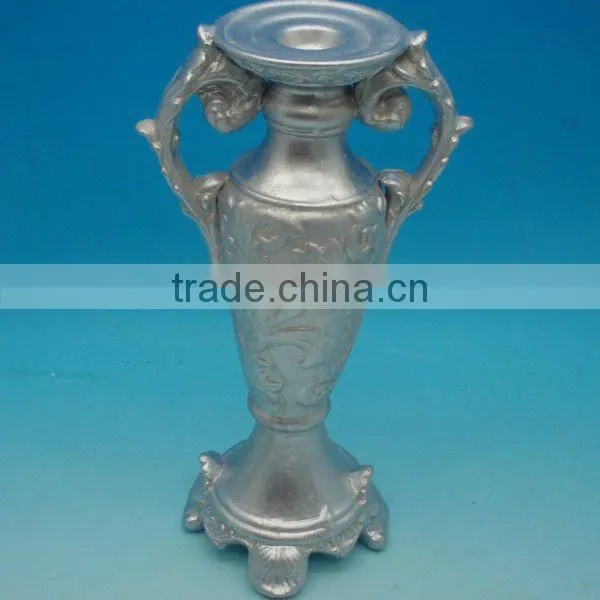 Hot sale tall silver Dehua ceramic candle holder