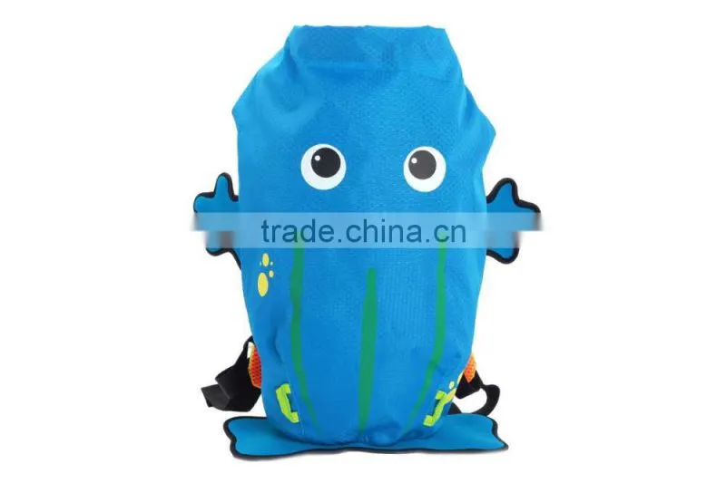 2017 lastest waterproof kid bag cute fish backpack beach bag