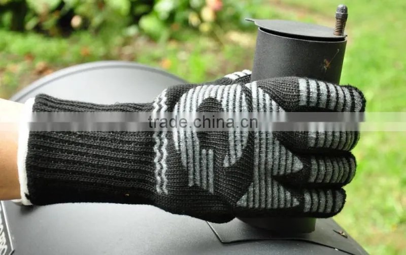 Amazon Silicon Heat Resistant Fireplace And Barbecue Pit Mitt BBQ Gloves,Kitchen Oven Use Heat Resistant Gloves