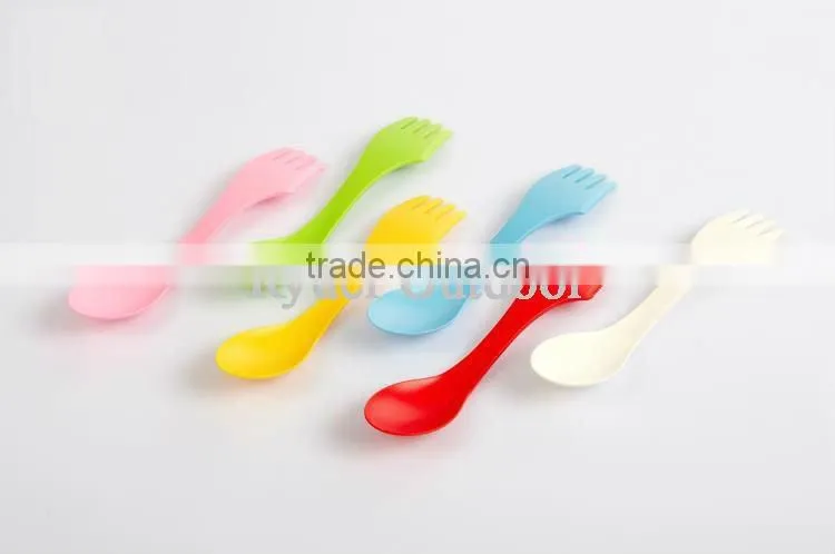 Yellow High Quality Camping Plastic Spork,Fork,Spoon,Knives