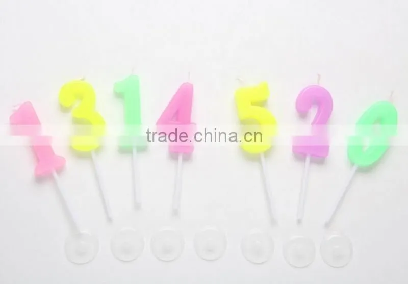 Memorial Arabic Numerals Happy Birthday Candle