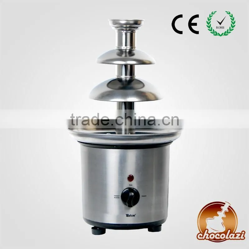 CHOCOLAZI ANT-8040 Auger 3 tiers stainless steel Home machine Domestic Chocolate Fountain