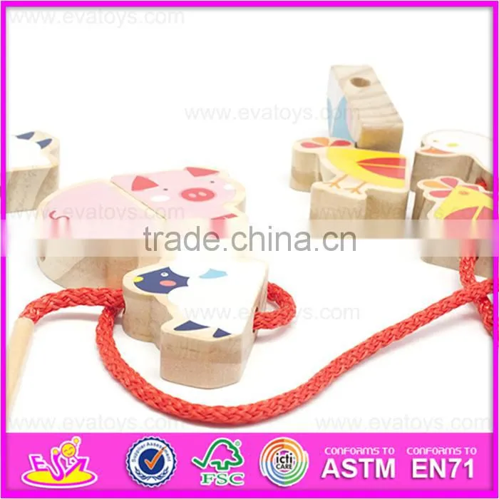 2016 hot sale wooden animal toy, best wooden animal toy W11E058