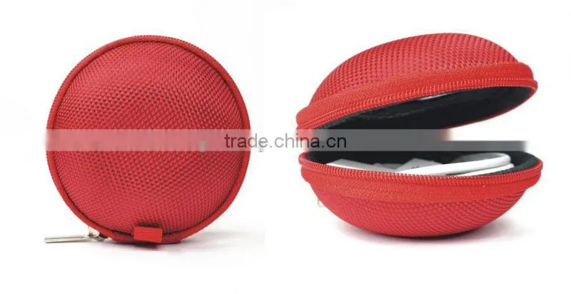 custom fashionable round protection EVA earphone mini bag, case gift(Z-EV-004)