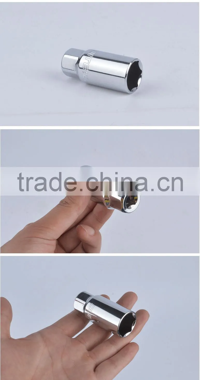 Mirror surface CR-V 12.5mm spark plug sockets,polishing CR-V spark plug sockets,1/2" spark plug sockets