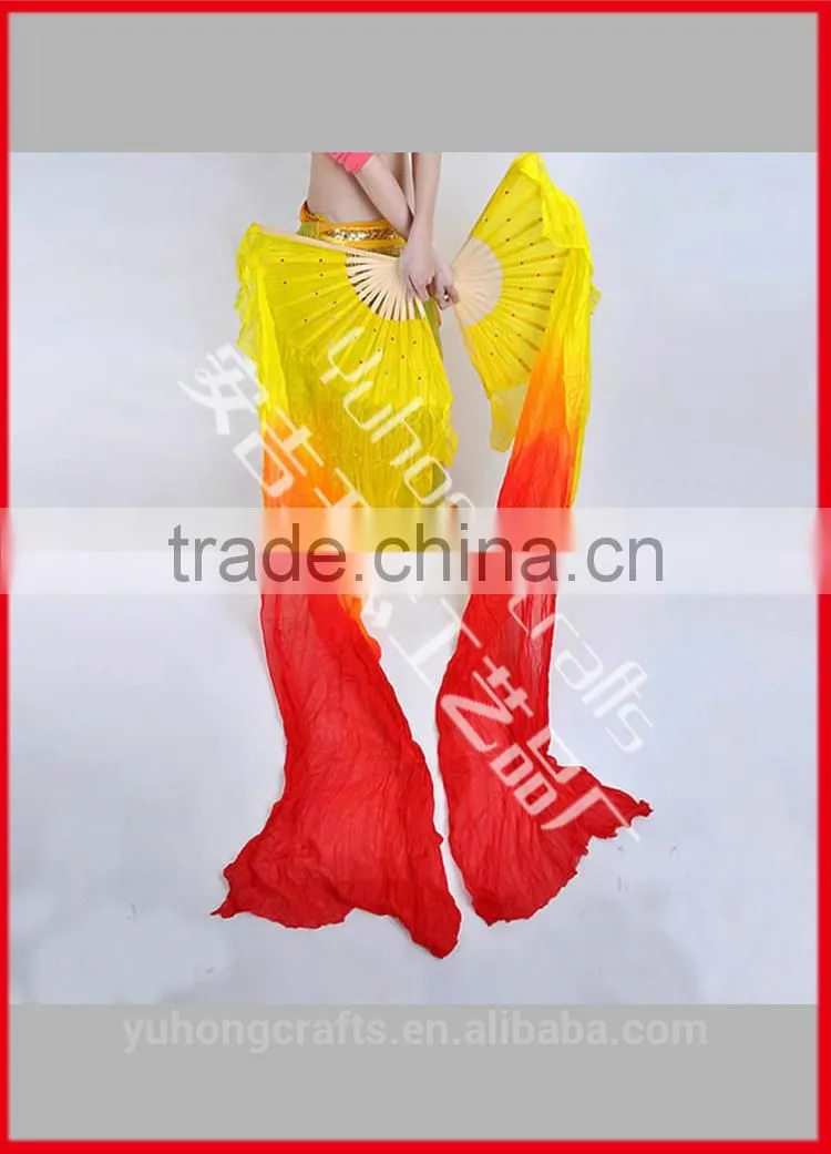 Colorful silk dance fan for promotion