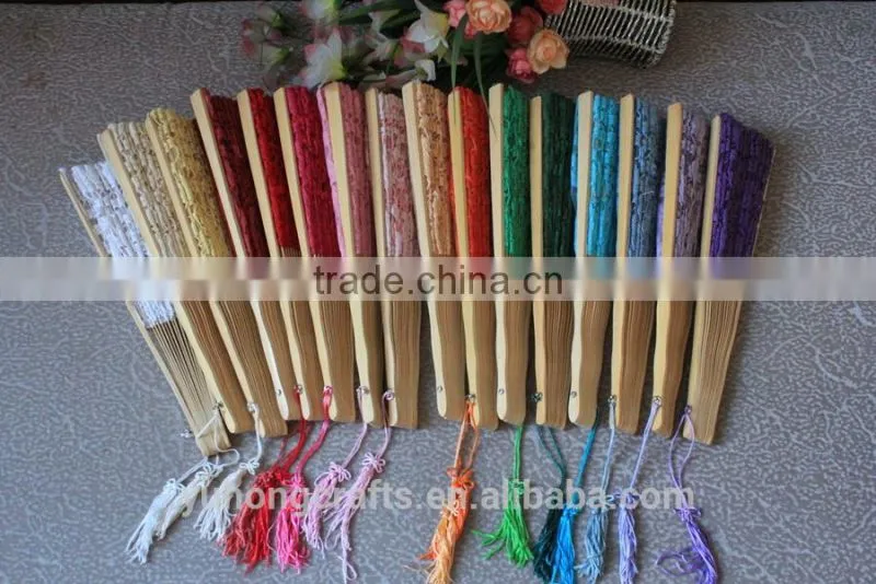 wholesale 27cm wedding purple lace wedding fans
