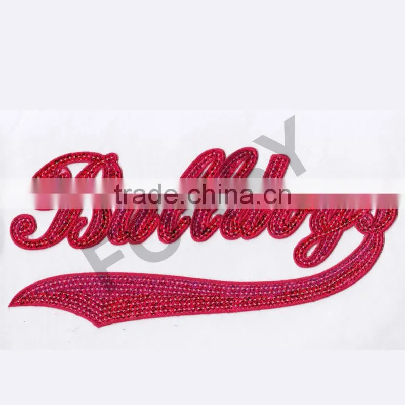 custom basketball embroidery and sequin patch FOKSY