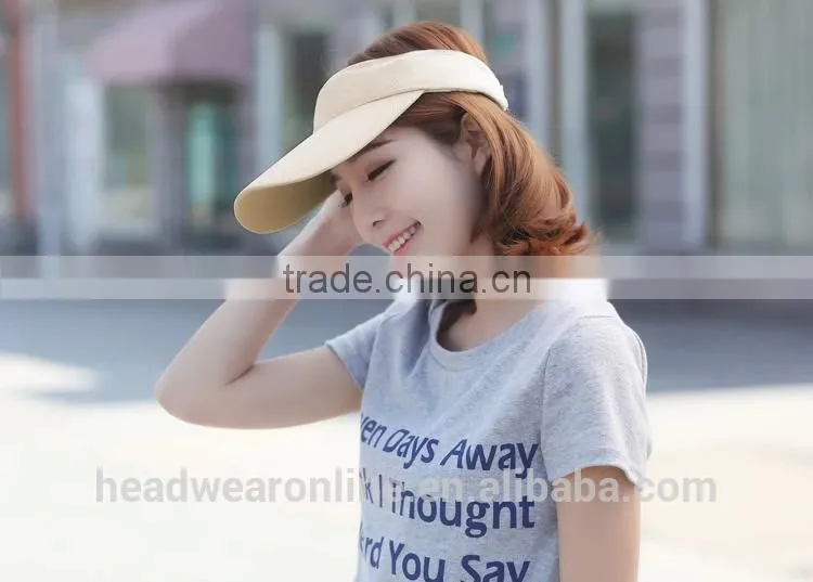 Custom Fashion Solid Color Mesh Fabric Sun Protection Visors China Factory