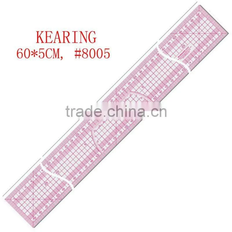 Sandwich Line Plastic Fexible Rulers with 5*60cm for fashion design
