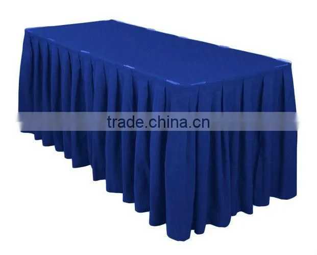 14ft accordion pleat polyester table skirt hunter green