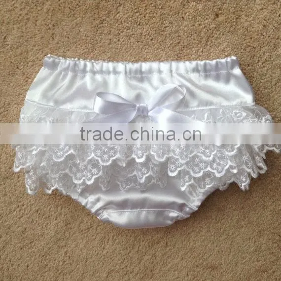 Girls Satin Panties For Children Triple Lace Baby Underwear Infant Clothing
