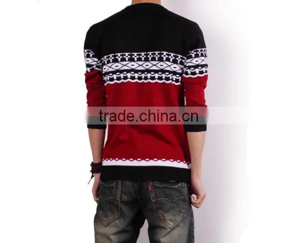 Latest design men sweater ,fashion men knitted pullover sweater