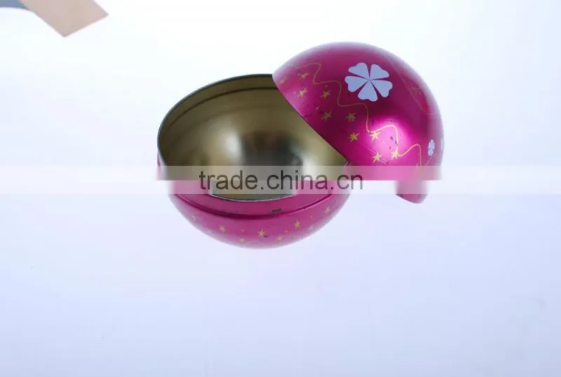Egg tin toy box packing for gift OEM factory ball can