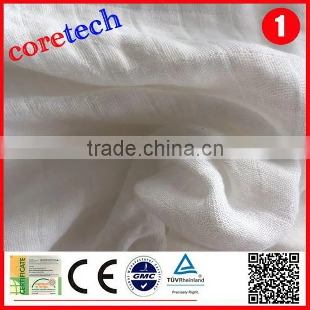 Anti-bacterial breathable organic cotton gauze fabric factory