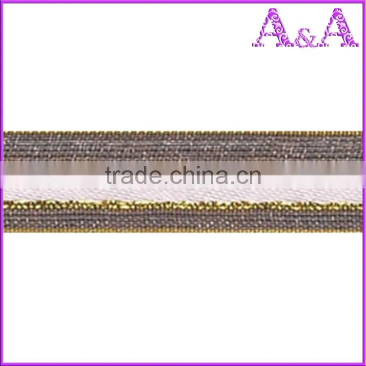 golden metallic organza ribbon