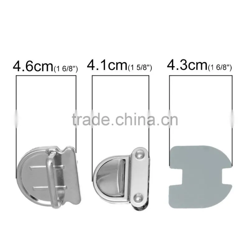 Custom Silver Tone Small Bag Twist Turn Metal Lock For Purses