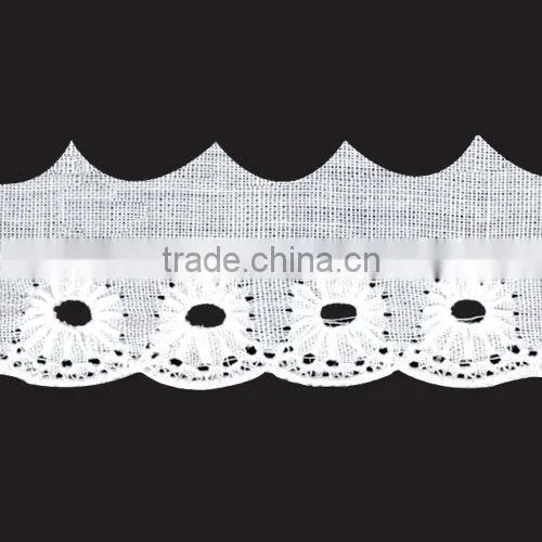 brand new embroidery cotton lace tc lace
