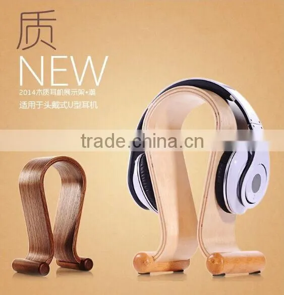 Wooden Headphone Holder Hanger Headset frame Stand headset holder support frame