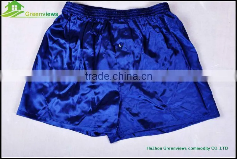 Silk fabric boxer sexy men underwear printing wholesale mens silk cheap underwear briefs boxers shorts GVYL0015