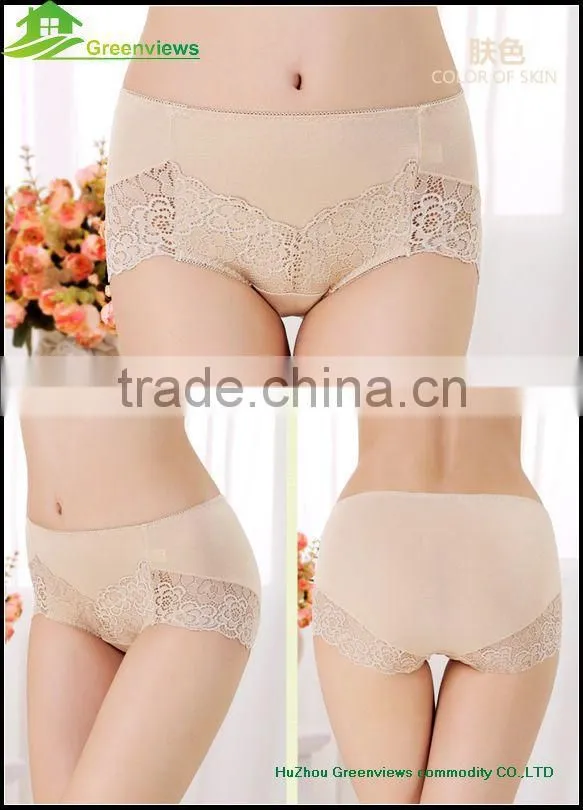 High quality newest women Bamboo fiber underwear girl lace boyshort ladies hipster women bamboo underwear panties