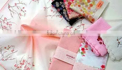 Wave embroidered handkerchief