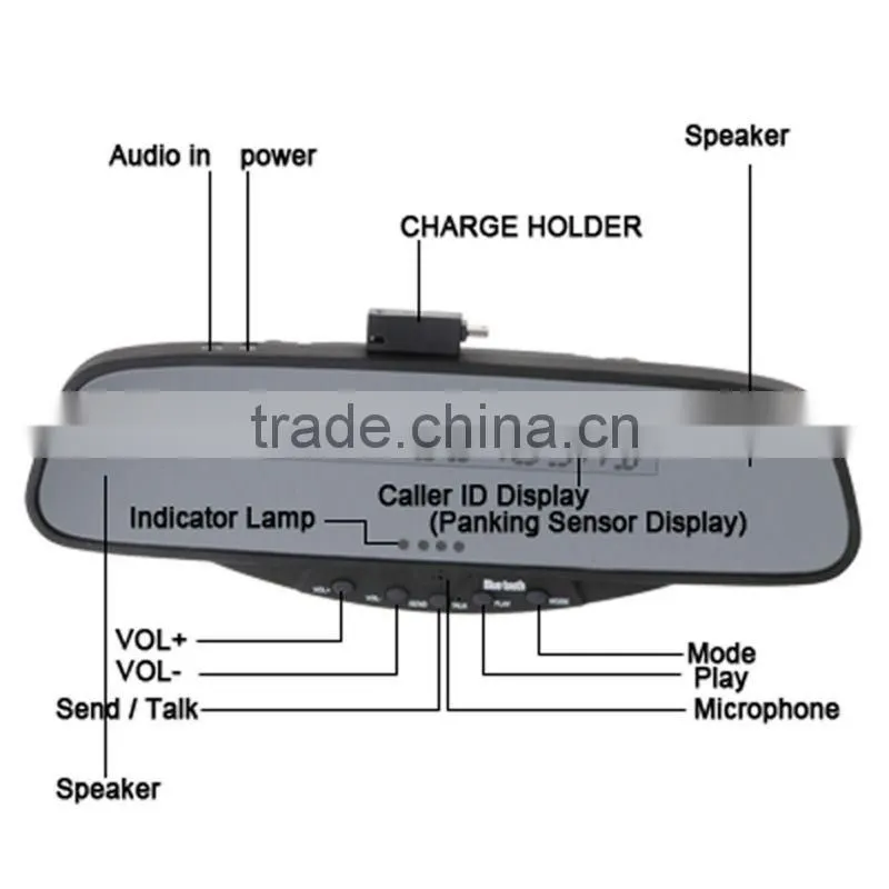 Chargeable Battery Wireless FM Earpiece Car Bluetooth Device Handsfree