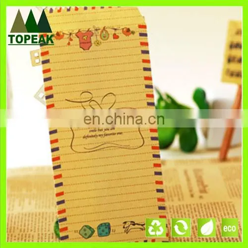 2016 best selling Cute Cartoon kraft Colorful Gift Envelope