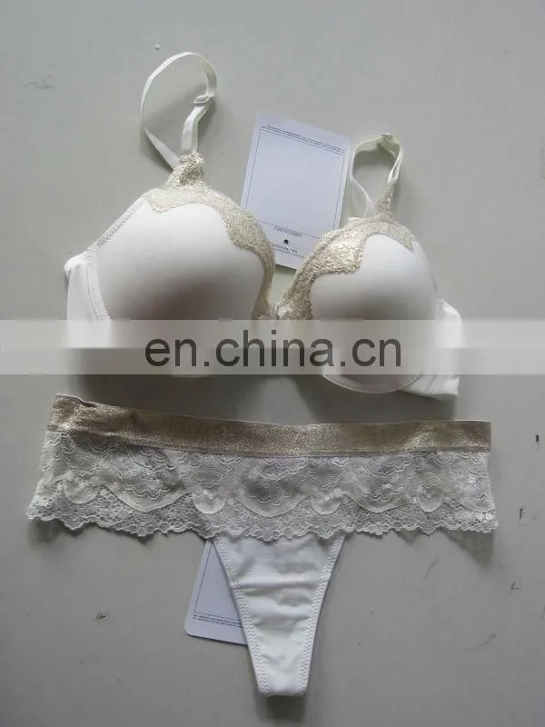 new arrival brassiere and G-string sets golden noble gilr sexy bra Trade assurance supplier