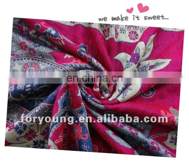 snowflake fabric jacquard rayon shawls