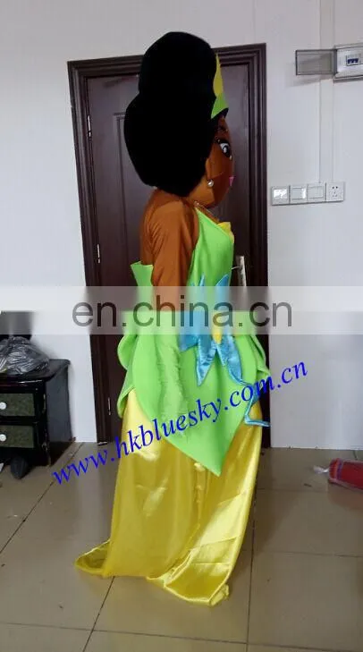 Character tiana cartoon mascot costume for Halloween