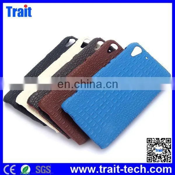 High Quality PC Genuine Leather Hard Back Cover Case for HTC Desire Eye