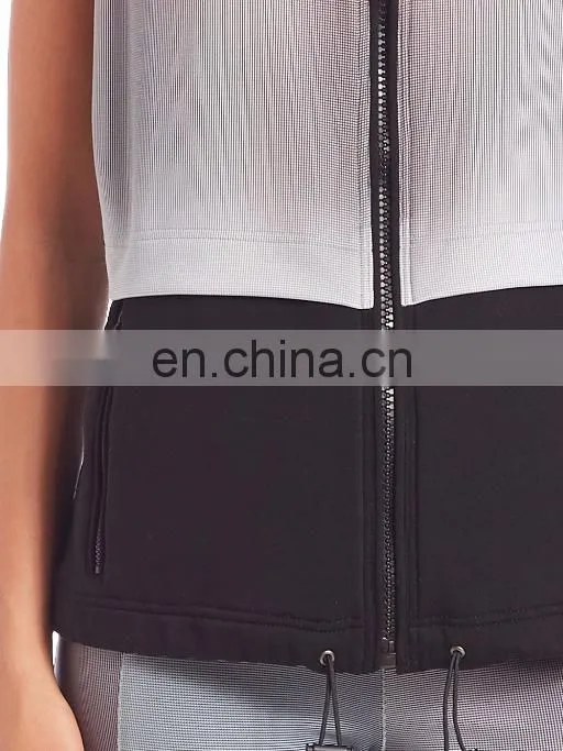 two tone wholesale spring tall hoodies sleeveless slim fit tracksuits for men