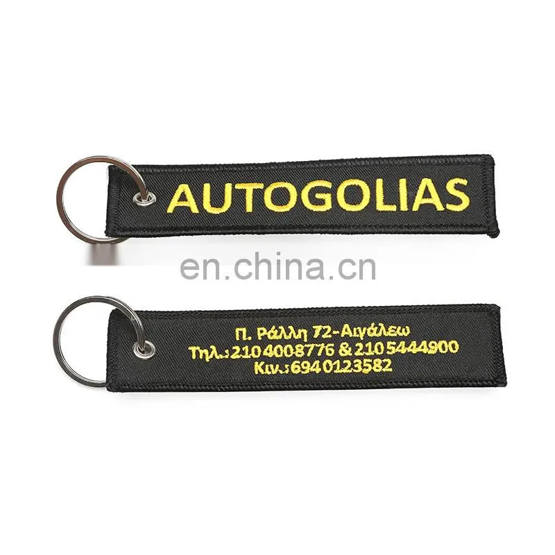 High Quality Customed Skeleton Embroidered Keyring
