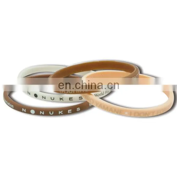 Color filled silicone wristband bracelet manufacturer