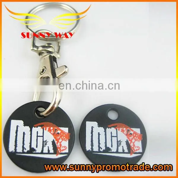 Supply plastic token coin keychain