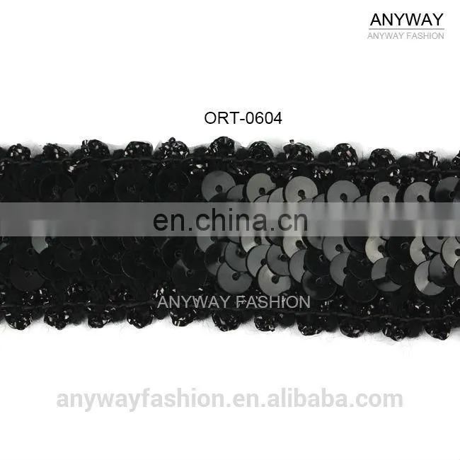 Latest decorative garment sequined ornament ribbon