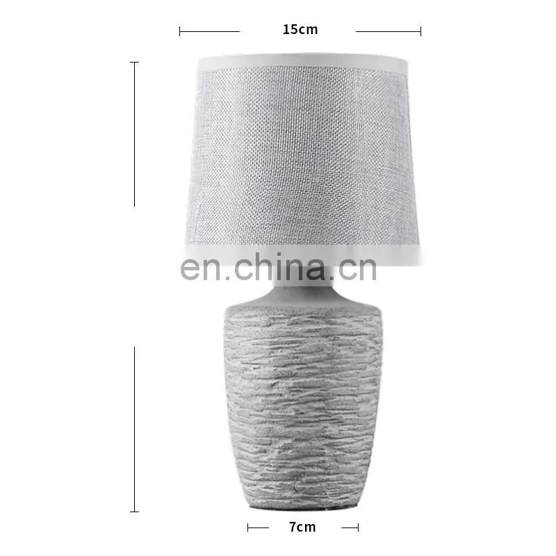 Ancient stone pattern ceramic night lights and china table lamp