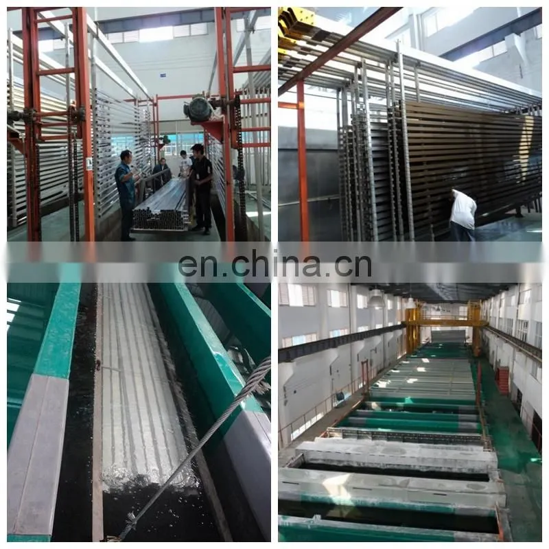 6063 t5 aluminium profile anodised factory / blue color extruded aluminium profile / aluminium extrusion tubes square