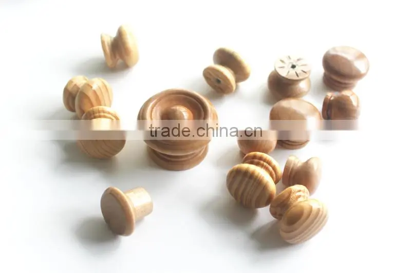 Ecofriendy natural round wooden knob kids resin drawre knobs