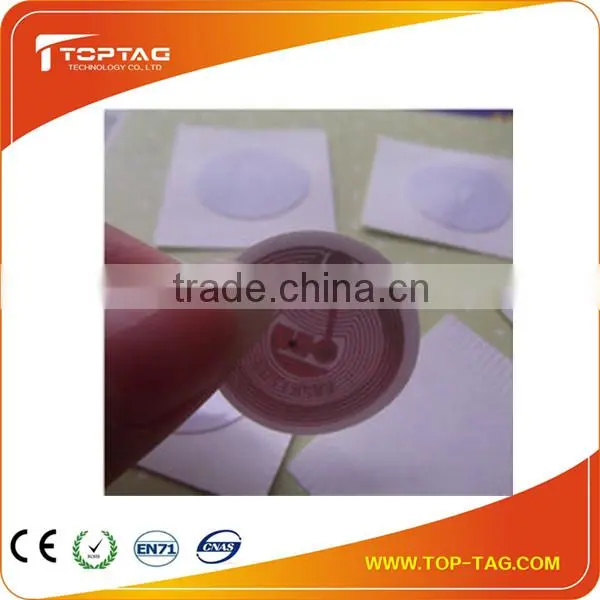 Circle Rfid NFC Stickers, NTAG203 sticker, waterproof rifd label