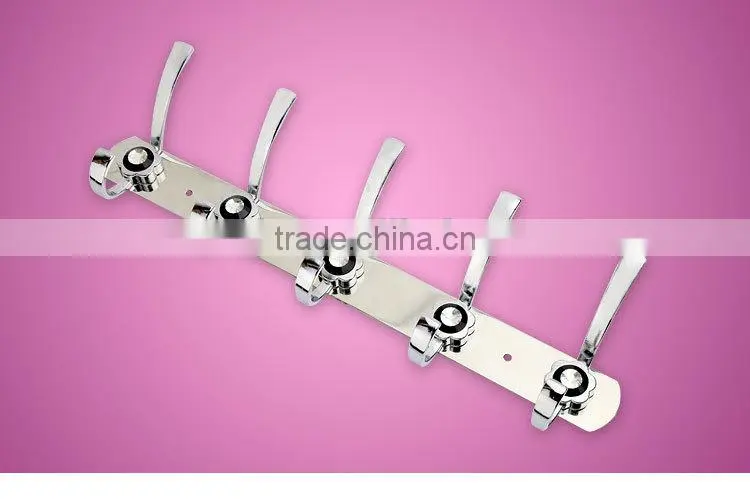 Decorative Stainless Steel Clothes Hook with black diamond(303)