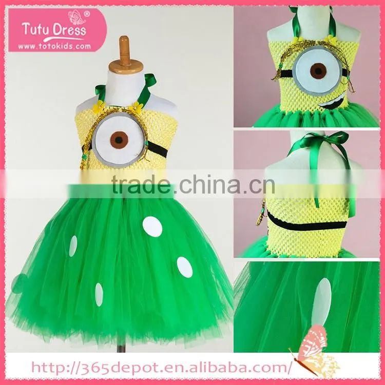 Braces skirt viridity and bright green gauze dress with white pattern ornament halloween costume