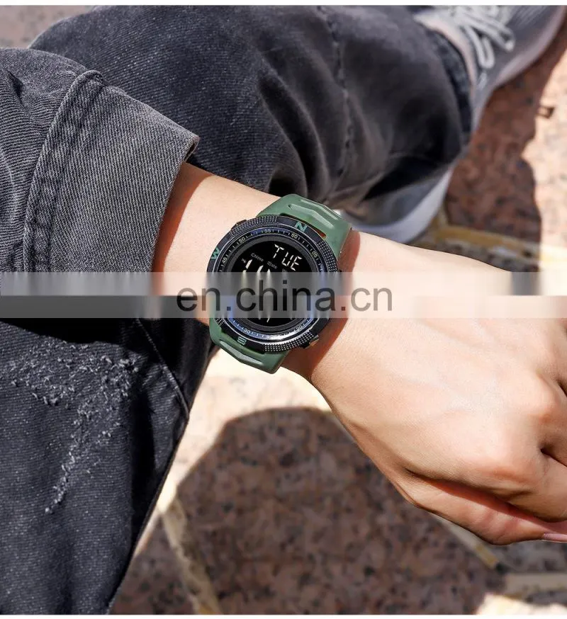 SANDA 6014 Branded men digital wristwatch luminous alarm water resistant multi-functional fashion boys led watches