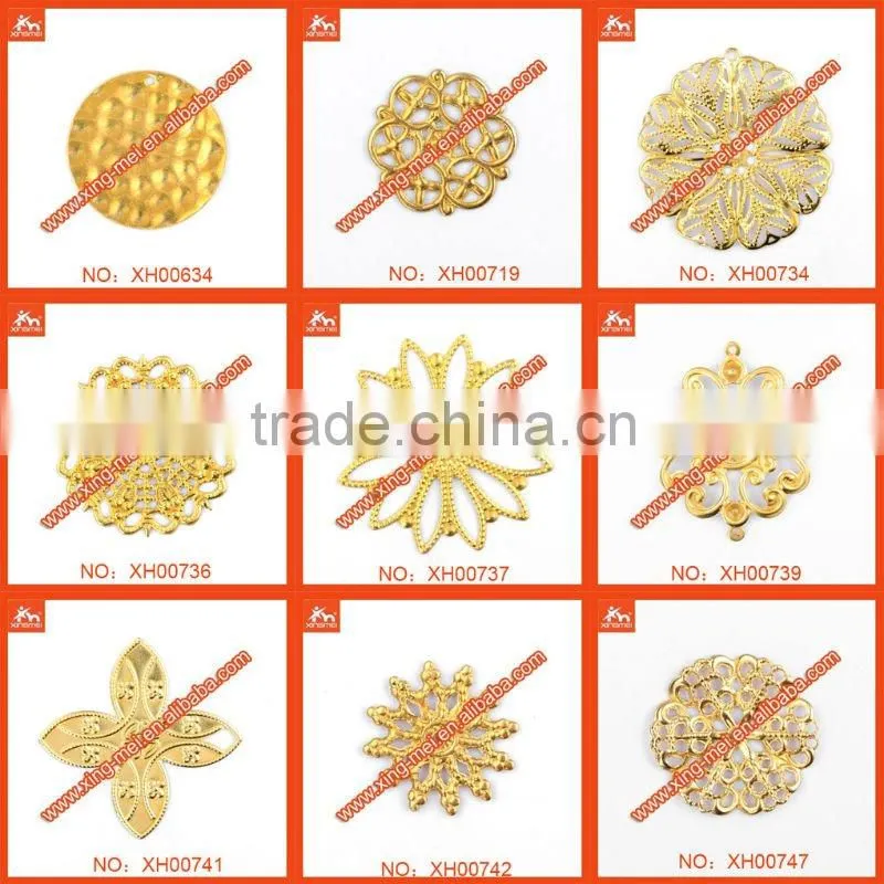 2011 Newest Brass Filigree Bead Caps Jewelry accessories